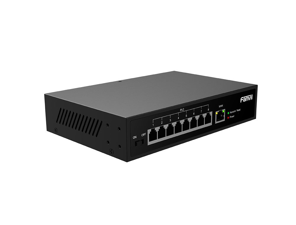 Fanvil PN8 2-Wire PoE Switch, Plug-and-Play, Reuse Existing Wires (PSTN & RVV cables), Cascade Via Ethernet Cables, Built-in Power Supply Fanvil PN8 2-Wire PoE Switch, Plug-and-Play, Reuse Existing Wires (PSTN & RVV cables), Cascade Via Ethernet Cables, Built-in Power Supply